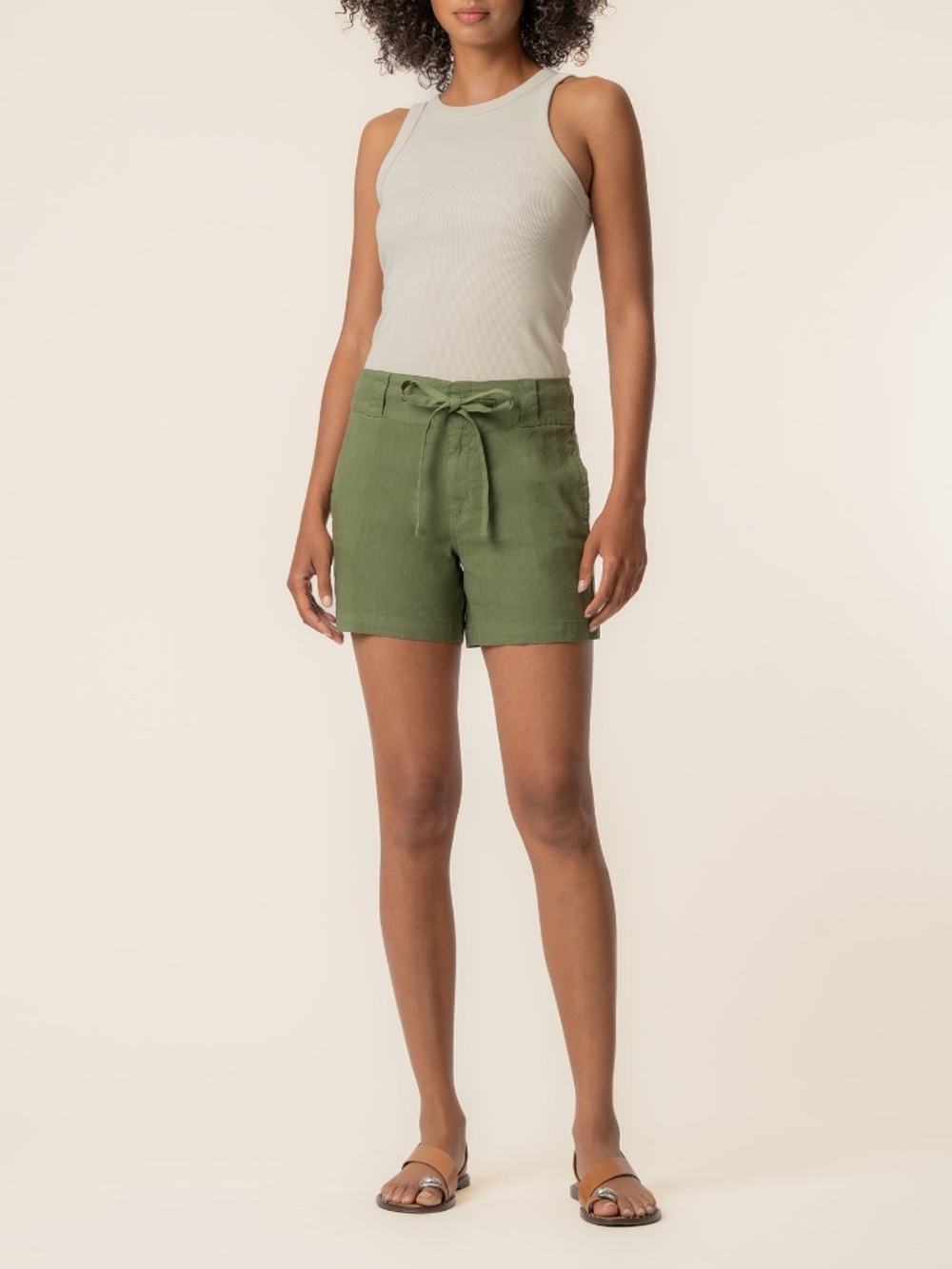 Kut from the Kloth Katie Linen High Rise Short in Dill Size 66 / Dill